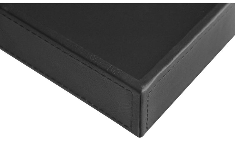 Vixdonos Valet Tray Nightstand Organizer Leather Catchall Tray for Perfume,Jewelry,Key and Remote on Counter or Dresser(Black) - Image 3